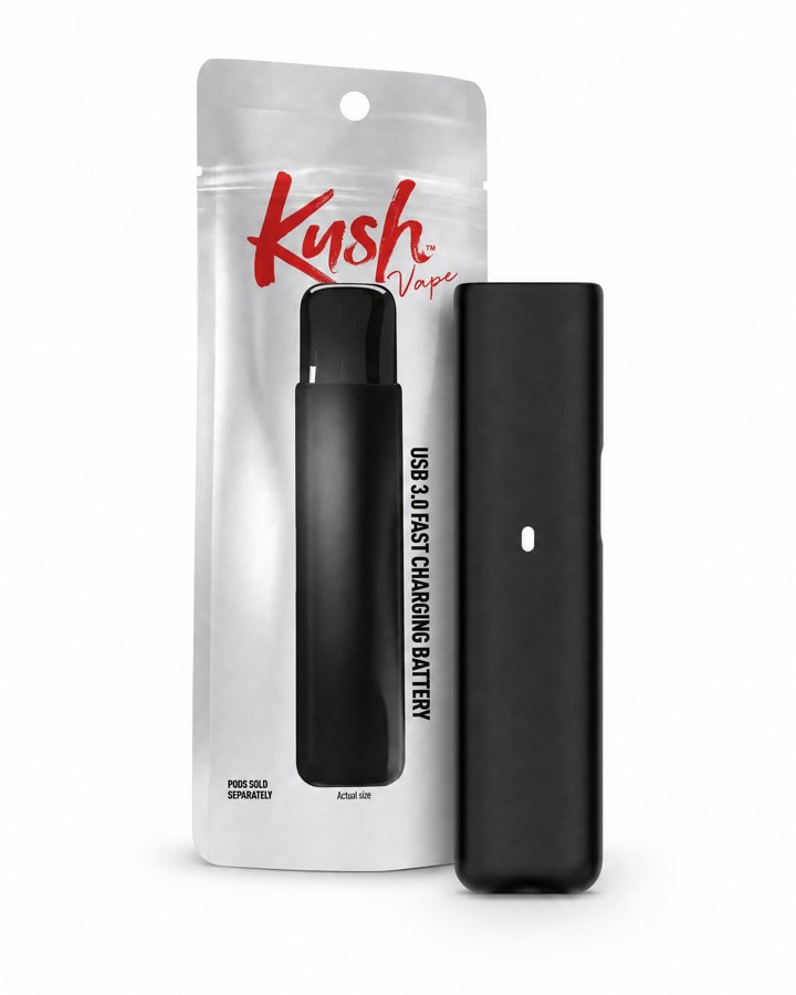 Kush Vape USB 3.0 fast-charging battery in its pouch